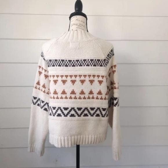 Universal Thread Nordic Fair Isle Pullover Sweater Cream Tan XL - Picture 10 of 10